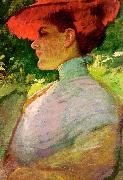 Frank Duveneck Lady With a Red Hat china oil painting reproduction